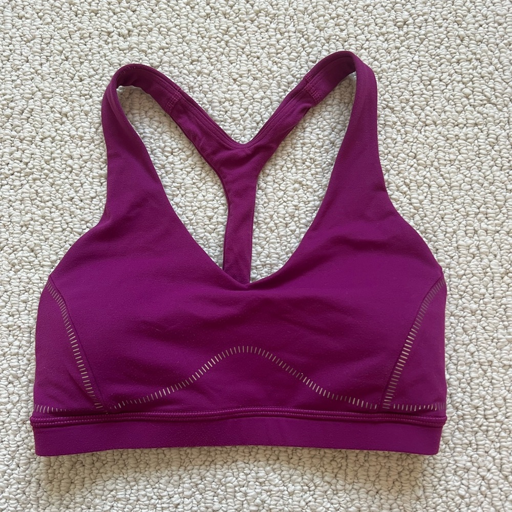 Purple Lululemon bra size 4